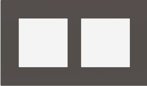 EKINEX EK-S2P-FCC Placca Surface (71 e 20Venti ) rettangolare colore cacao orinoco