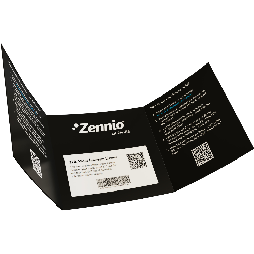 ZENNIO ZLIC70VPBX Video Intercom License for Z50, Z70 &amp; Z100. Licens