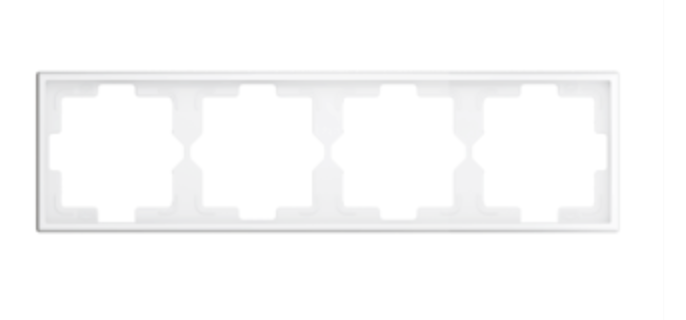 ZENNIO ZS70FM4MW ZS70. 4-gang Frame - Matt white