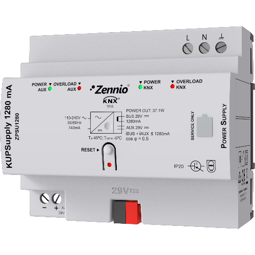 ZENNIO ZPSU1280 KUPSupply 1280mA. KNX Universal power supply 1280m