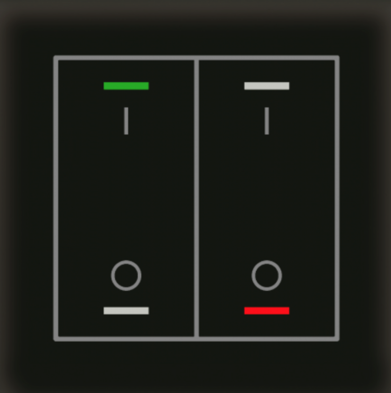 MDT BE-GTL2TS.B1S Tast.Light vetro,2T+T gradi,nero,ser.on/off