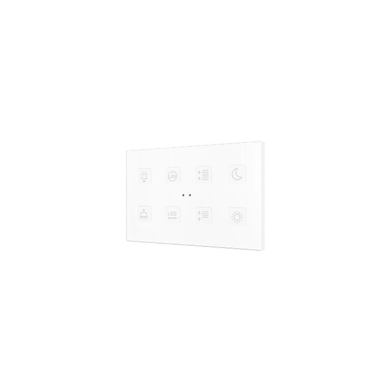ZENNIO ZVITXLX8 TECLA XL backlit 8-key capacitive touch switch, custom
