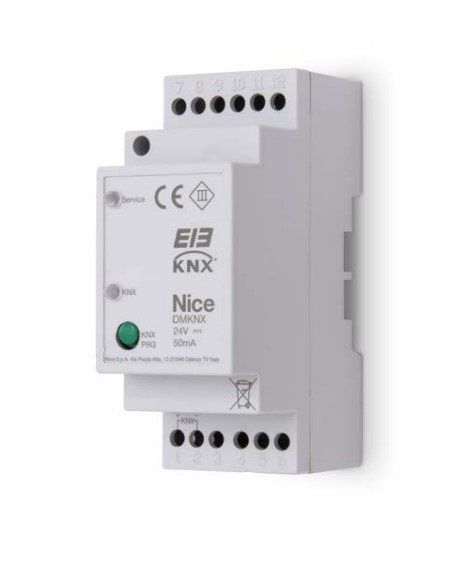 NICE DMKNX DIN module for the management of systems operating on the Konnex BUS