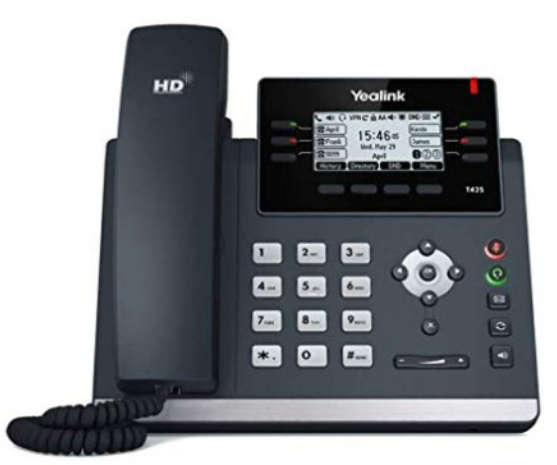 YLK-TI-SIP-T42S (off) Yealink T42S Elegant IP Phone: 12 SIP accounts, 2 Gigabit PoE ports, 6 BLF keys
