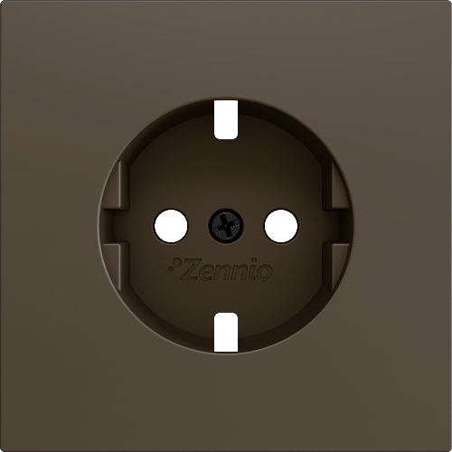 ZENNIO ZS70CSCSM ZS70. Schuko screwless socket cover 70x70 mm - Moc