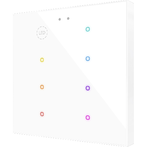 ZENNIO ZVIFR8 FLAT RGB 8. CAPACITIVE GLASS BUTTON -