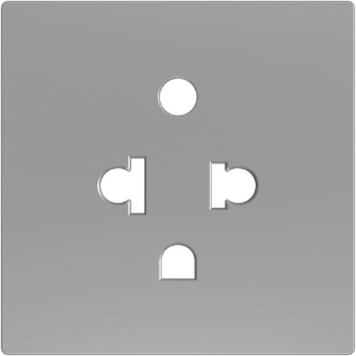 ZENNIO ZS55CEUAS ZS55. Euro-American socket cover 55x55 mm - Silver