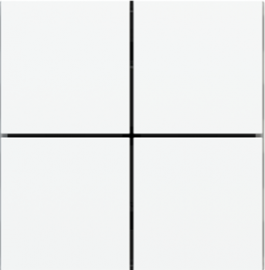 EKINEX EK-TQQ-GAA Kit of 4 square (40x40) FF (Form/Flank/NF) buttons. Color White