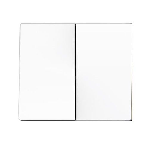 ZENNIO 830001909 ZS55. Double switch cover 55x55 mm - Matt white