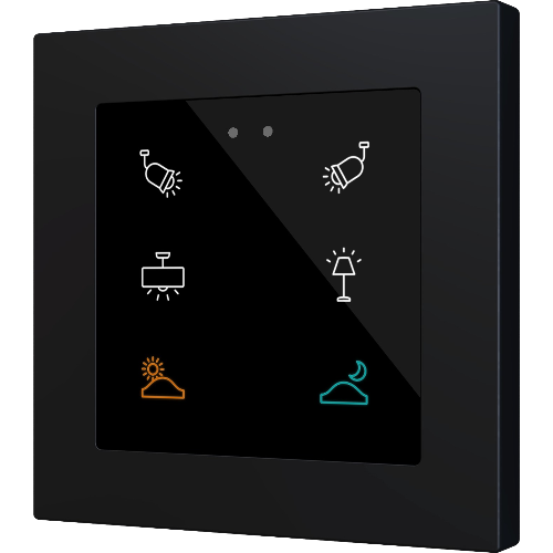 ZENNIO ZVIFR70X6 FLAT 70 RGB CUSTOM GLASS CAPACITIVE BUTTON