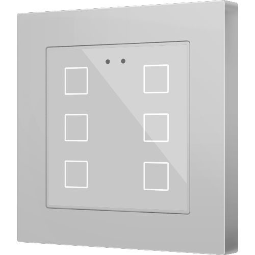 ZENNIO ZVIFR55X6S FLAT RGB 55 X 6. CAPACITIVE GLASS BUTTON