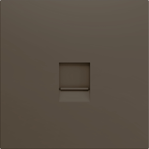 ZENNIO ZS70C145M ZS70. Cover plate for RJ45 connector - 1 insert - Mocha