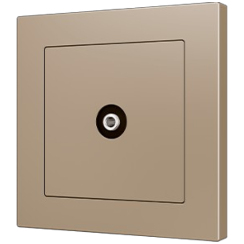 ZENNIO 830002703 ZS55. Cover for jack 3.5mm insert 55x55 mm - Mocha