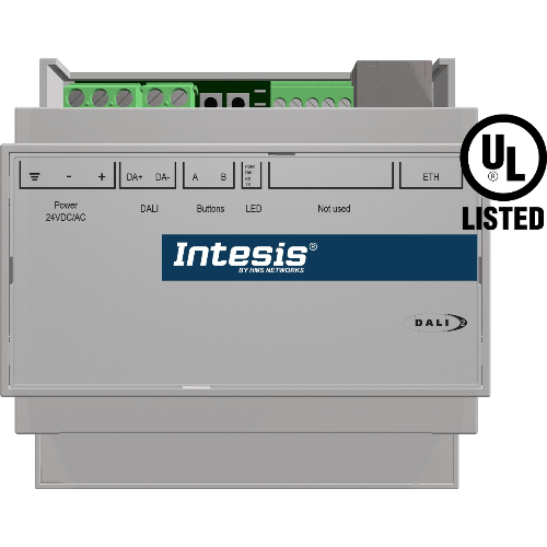 INTESIS INMBSDAL0640500 DALI-2 server gateway to Modbus TCP - 1 channel