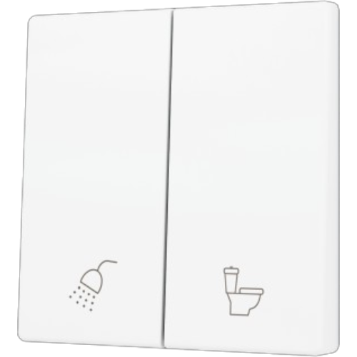 ZENNIO ZS55CSOFT22MWC ZS55. Cover for Double KNX Soft push button 55x55