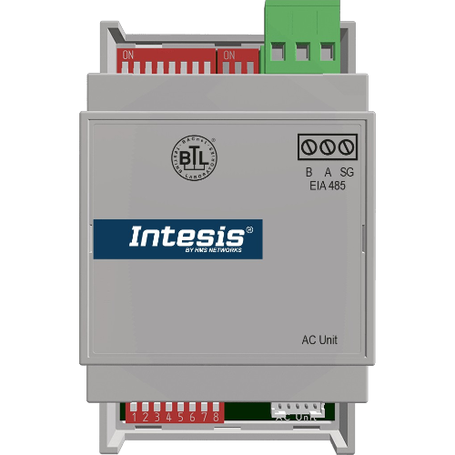 IN485MIT001A000 Gateway Intesis Mitsubishi Electric Ecodan aria‑acqua verso Modbus RTU o BACnet MS/TP