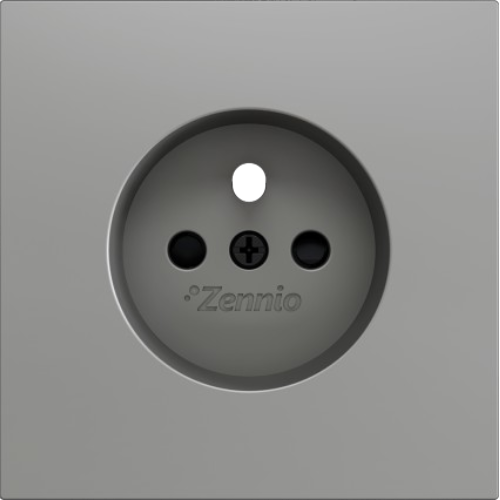 ZENNIO ZS55CFSS ZS55. French screwless socket cover 55x55 mm - Sil