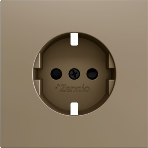 ZENNIO ZS70CSCSC ZS70. Schuko socket cover 70x70 mm - Champagne