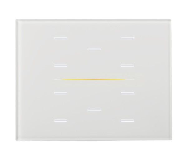 EELECTRON 9025GL310L01 KNX CAPACITIVE GLASS BUTTON, WHITE, 3 GLASS MODULES, 10 CHANNELS