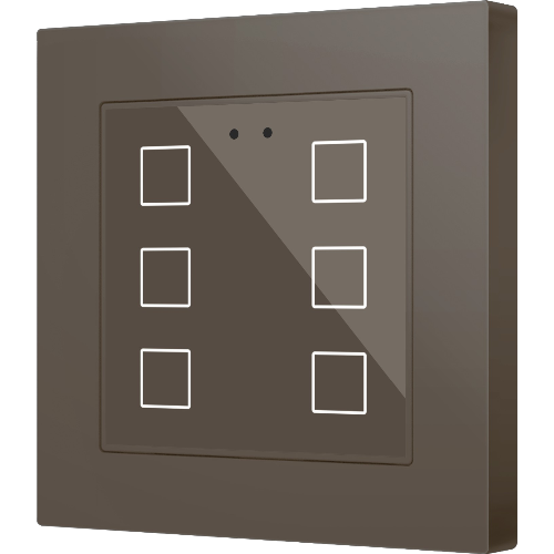 ZENNIO ZVIFR55X6M Flat RGB 55 X6. Glass capacitive push button