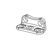 TOPP 3A3211 Coppia staffe montaggio verticale basculanti - bia