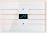 BLUMOTIX BX-F-RKWGT-GOLD QUBIK LINE Glass Thermostat Cover 8 Buttons 120X80mm