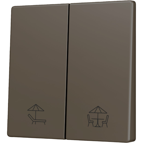 ZENNIO ZS55CSOFT22MC ZS55. Cover for Double KNX Soft push button 55x55