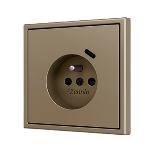 ZENNIO ZS70CCOC ZS70. Cable outlet cover 70x70 mm - Champagne