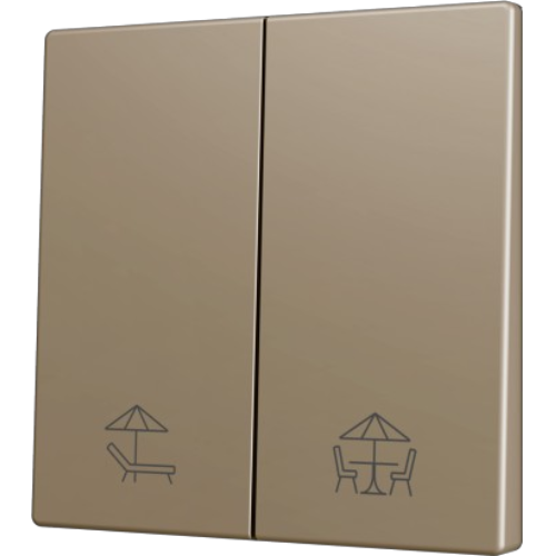 ZENNIO ZS70CSOFT22CC ZS70. Cover for Double KNX Soft push button 70x70