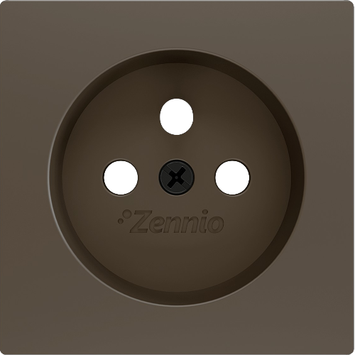 ZENNIO 830000603 ZS55. Cover for French socket with screws 55x55 mm