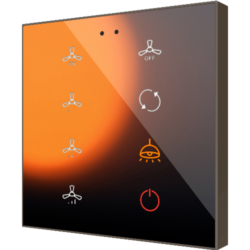ZENNIO ZVIFR8C360 Flat RGB 8. Glass capacitive push button - 8 button