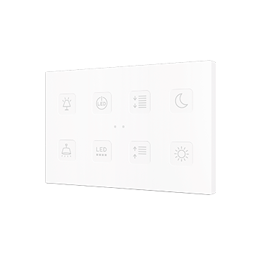 ZENNIO ZVITRXL8 RGB XL 8 key. PC-ABS capacitive button - 8