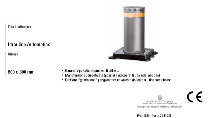 FAAC 116006 PAINTED J275 HA_V2 H600 BOLLARD