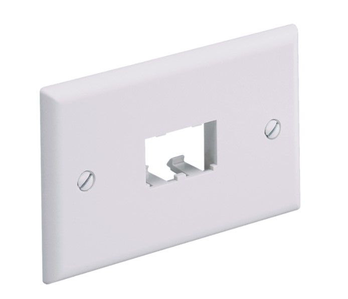 PANDUIT CFPH2BL Faceplate- 2 Port- Single Gang- Horizonal- Black