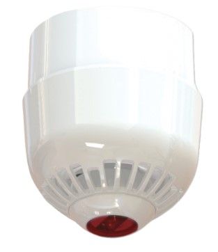 ARITECH FIRE ASC2367W Outdoor multitone optical/acoustic alarm with high base. White color with red flashing light