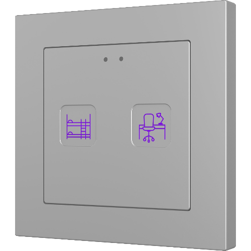ZENNIO ZVIFR55X2 FLAT RGB 55 X2. CAPACITIVE GLASS BUTTON