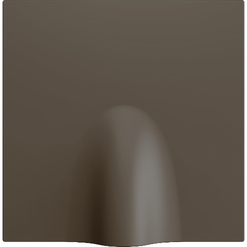 ZENNIO ZS70CCOM ZS70. Cable outlet cover 70x70 mm - Mocha