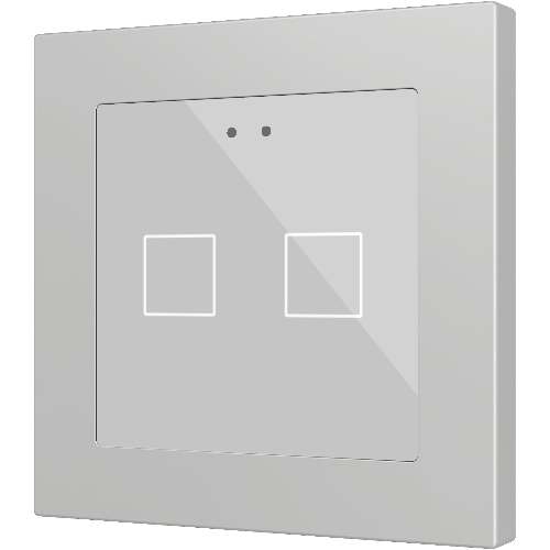 ZENNIO ZVIFR55X2S FLAT RGB 55 X2. CAPACITIVE GLASS BUTTON