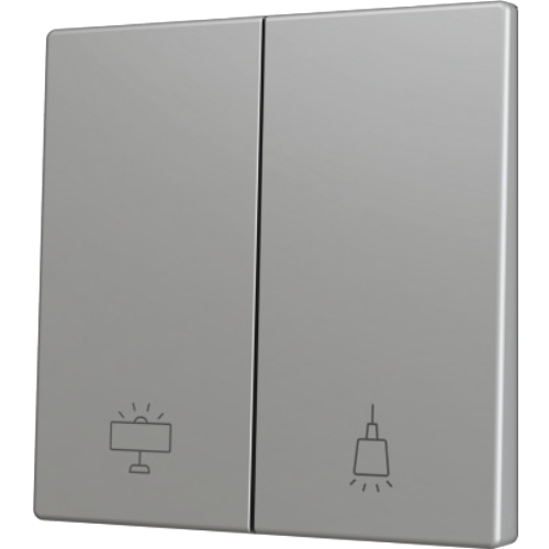 ZENNIO ZS70CSOFT22SC ZS70. Cover for Double KNX Soft push button 70x70