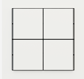 EKINEX EK-T4Q-FBM Kit of 4 Linea 71 square buttons (30X30) Fenix ​​NTM white malè