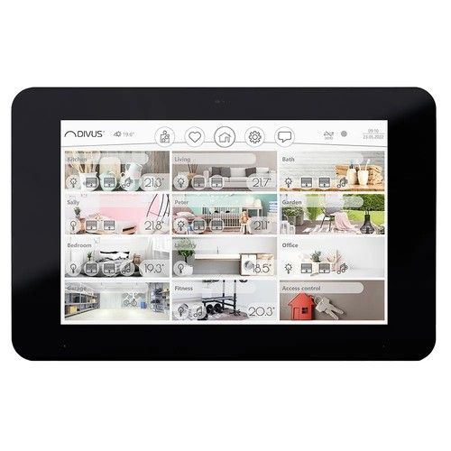 KNX-IQ08-TPS-WIFI DIVUS KNX-IQ08-TPS-WIFI BLACK - wall-mounted