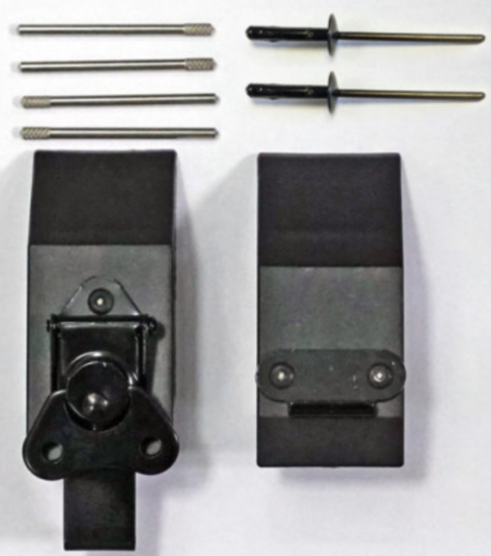GT LINE KIN.0947 Chiusura metallica a farfalla, nera (mod. 10826-10