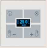 BLUMOTIX BX-F-QWT QUBIK BUTTON Cover thermostat glass 80X80mm White