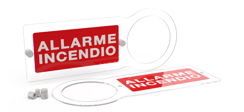 VENITEM 25.200.211 Plexiglass sign with fire alarm inscription