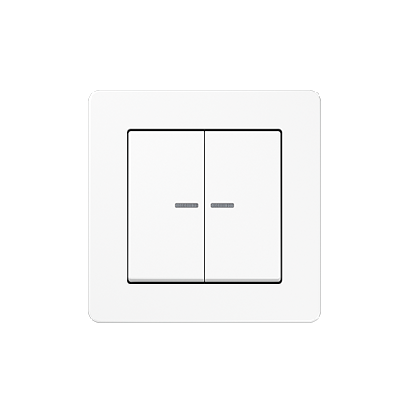 JUNG SPLS10911STRFWW SILVERPLUS Pulsante KNX RF, 1 canale, bianco alpin