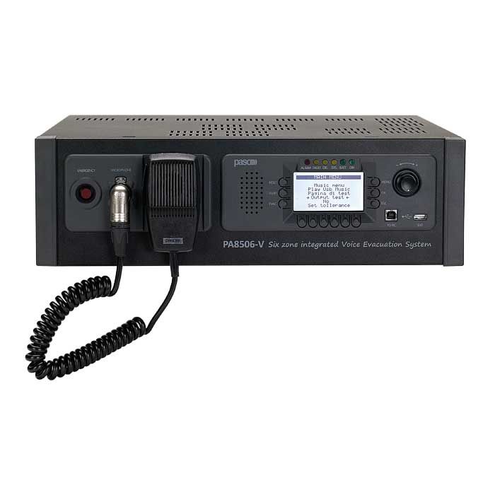 PASO PA8506-V Sistema integrato di evacuazione vocale - 6 zone