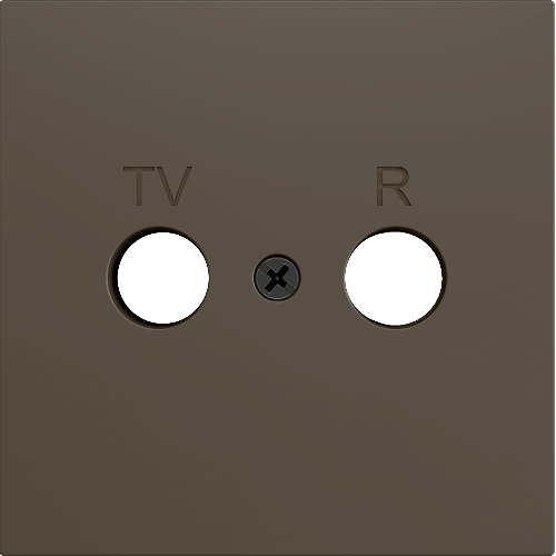 ZENNIO ZS70CTVRM ZS70. Cover plate for TV/R insert 70x70 mm - Mocha