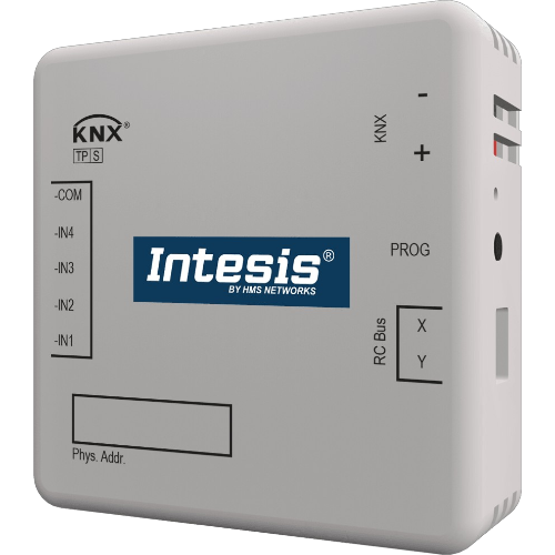 INKNXMHI001R000 Intesis Gateway Mitsubishi Heavy Industries FD e VRF a KNX TP con Ingressi Binari — 1 Unità Interna — Connessione via bus XY