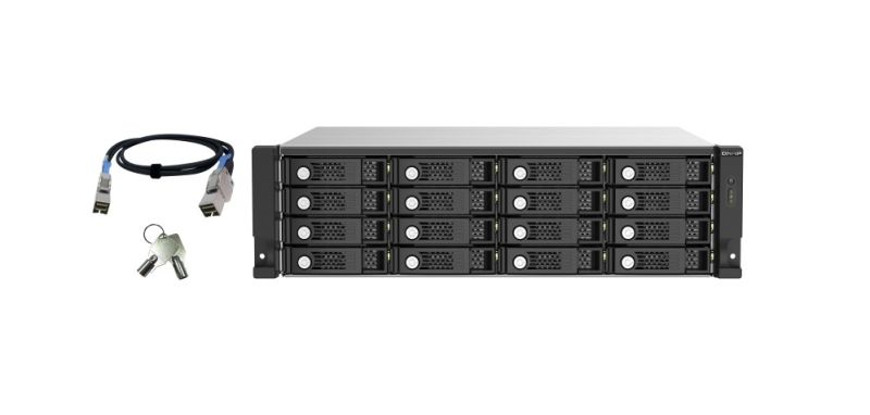 QNAP TL-R1620SEP-RP Espansione dell’archiviazione SAS 12Gb/s di livello enterprise che supporta l’indirizzamento multi percorso e il collegamento in serie