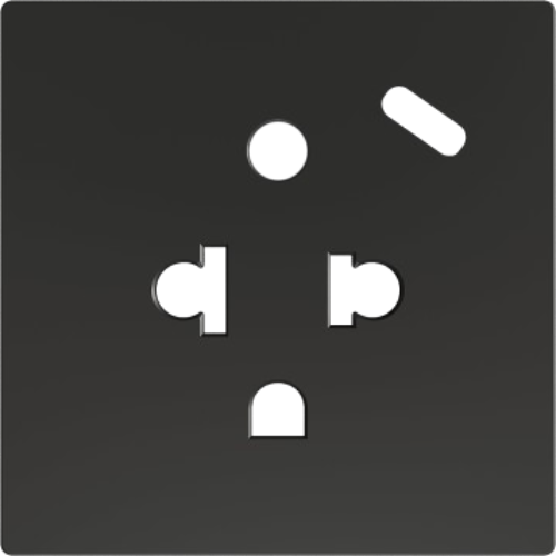 ZENNIO ZS55CEUA1USA ZS55. Euro-American socket cover with USB C 55x55